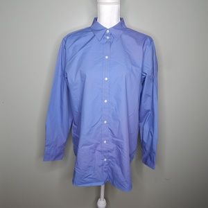 everlane women log sleeve shirt sz 8 blue